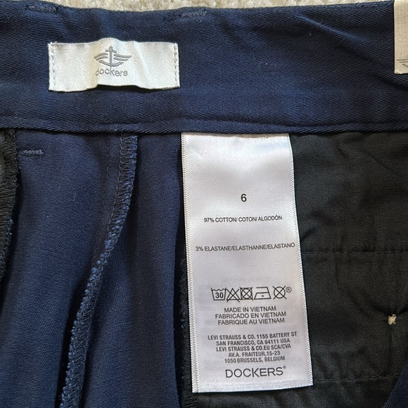 NWT Dockers Womens Ideal Fit Shorts Sz 6 Dark Navy Blue - Picture 6 of 13